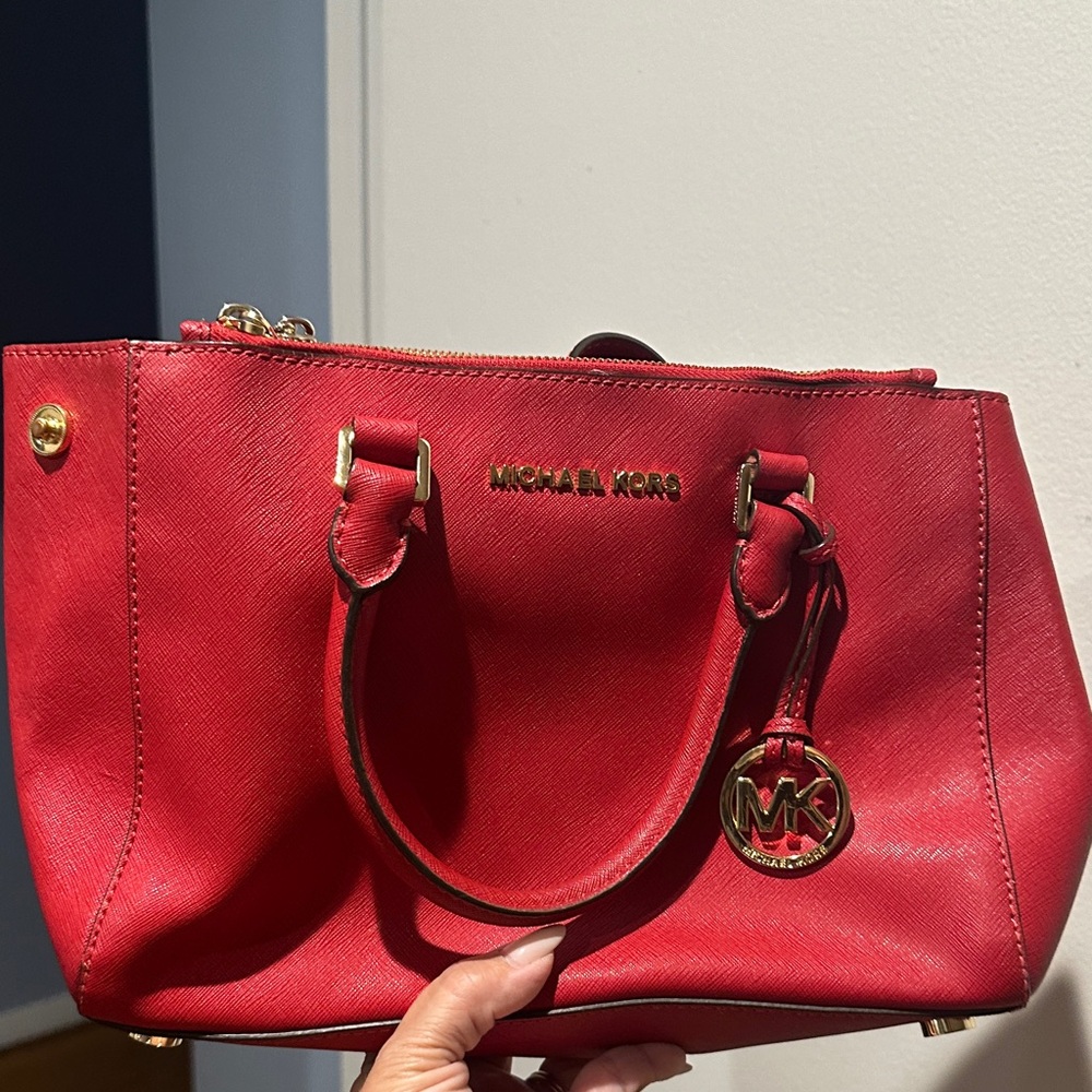 Michael Kors Cherry Red Satchel